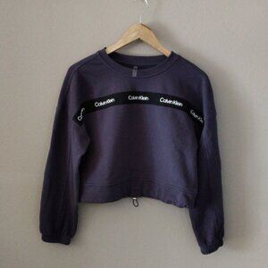 Calvin klein , cotton blend, cropped sweatshirt , logo tape